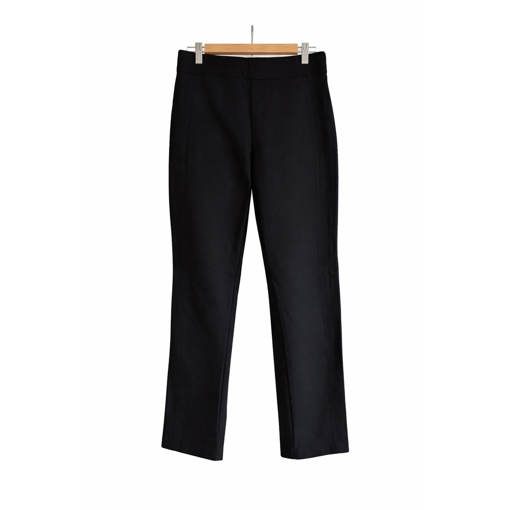 SPANX Black Ponte Straight Leg Pants Medium Hi Rise Clean Girl Quiet Luxury $158